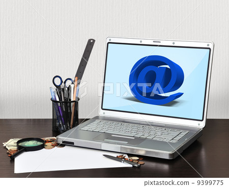 notebook with email symbol notebook with email symbol 9399775
