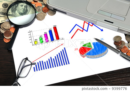 business chart on paper business chart on paper 9399776
