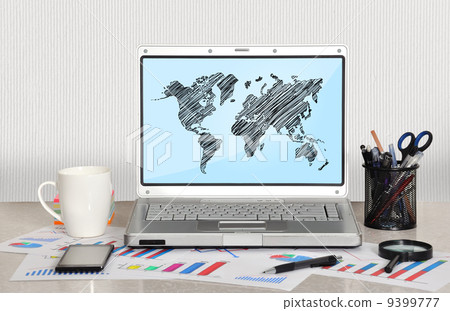 world map on screen world map on screen 9399777