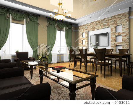Office interior in classical style 9403611