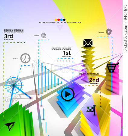 City modern infographics banner design template 9404673
