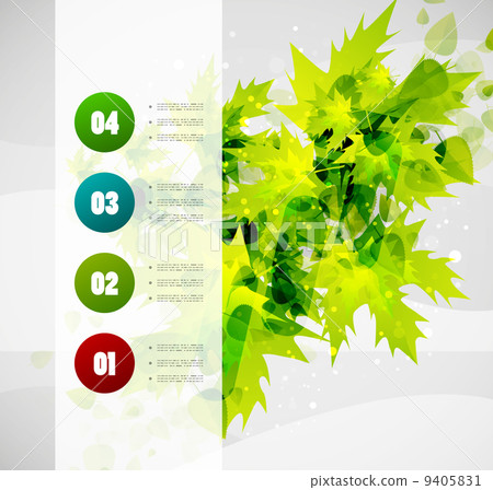 Leaf nature infographics modern template Leaf nature infographics modern template 9405831