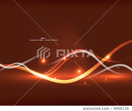 Abstract glowing lines - Stock Illustration [9406236] - PIXTA