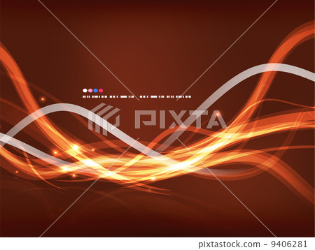 Abstract glowing lines - Stock Illustration [9406281] - PIXTA