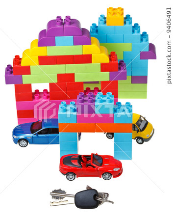 keys, model car, plastic block house keys, model car, plastic block house 9406491