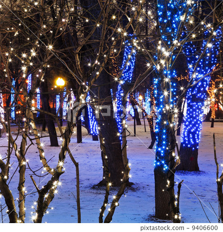 night illumination of Moscow boulevard night illumination of Moscow boulevard 9406600