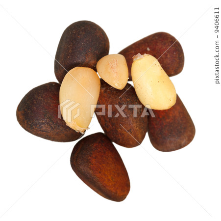 several of pine nuts close up 9406611