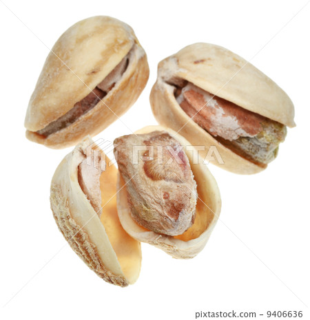 few salted pistachio nuts 9406636