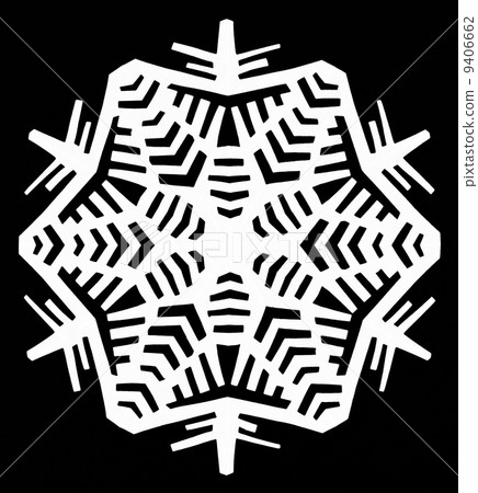 照片 文字_记号 记号_记号 雪花 snowflake on black paper
