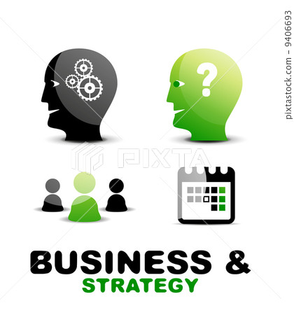 Modern business and strategy icon set Modern business and strategy icon set 9406693