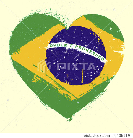 Brazil Heart Grunge 9406919