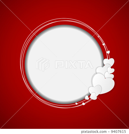 Happy Valentines Day Card with Heart. Vector Illustration Happy Valentines Day Card with Heart. Vector Illustration 9407615
