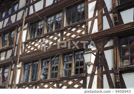 Traditional houses in France, Alsace region 9408943