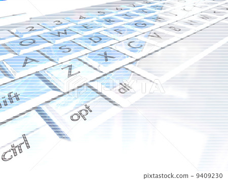 Data input with white keyboard - Stock Illustration [9409230] - PIXTA