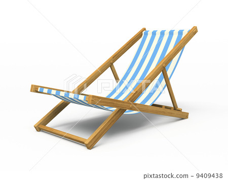 Chaise longue isolated on white background 3D rendering 9409438