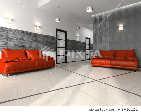 Interior of the modern waiting room in the office Interior of the modern waiting room in the office 9410121