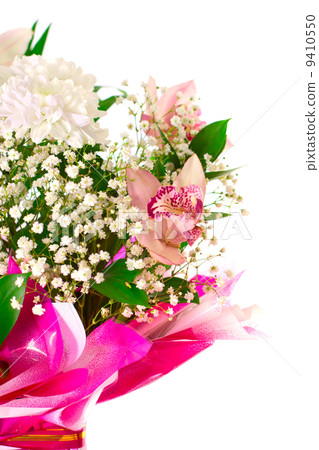 Colorful flowers bouquet isolated on white background 9410550