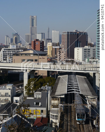 Italian mountain views Negishi line and landmark tower 9410741