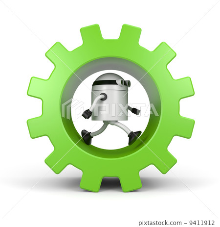 Robot running in a gear Robot running in a gear 9411912