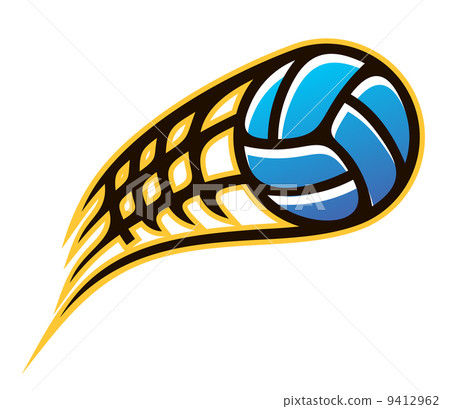 Speeding ball flying through the air 9412962