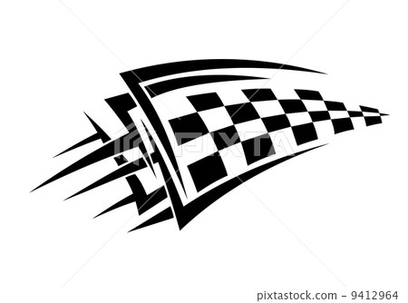 Tattoo with racing flag Tattoo with racing flag 9412964