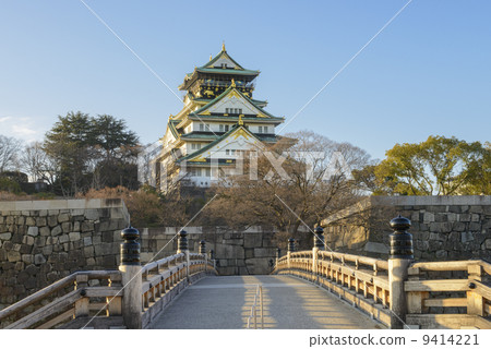 大阪城堡寺和城堡塔 9414221