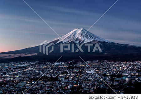 Town light and Mt. Fuji Town light and Mt. Fuji 9415938