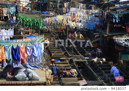孟買多臂山羊洗衣店風景 9418037