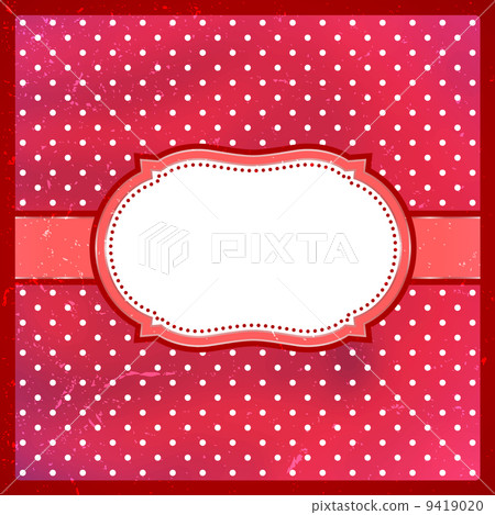 Vintage polka dot frame 9419020