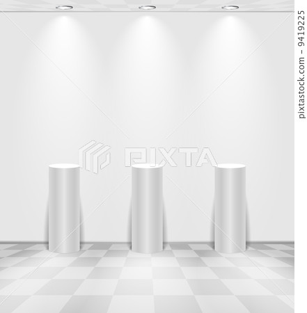 White room with stands White room with stands 9419225