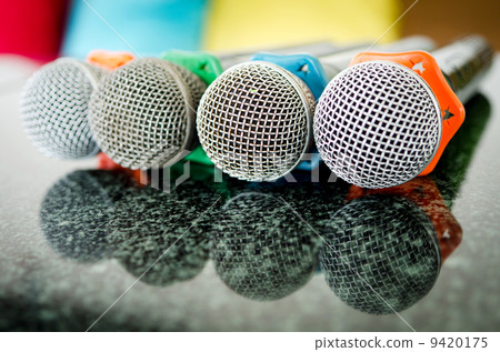 Close up of microphone 9420175