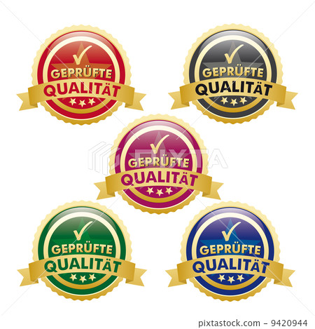 Checked Quality Buttons - Stock Illustration [9420944] - PIXTA