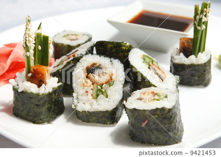 sushi with soy sauce sushi with soy sauce 9421453