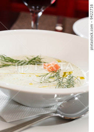 Cream soup with salmon Cream soup with salmon 9422716