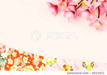 Chiyogami and plum blossoms Chiyogami and plum blossoms 9423831