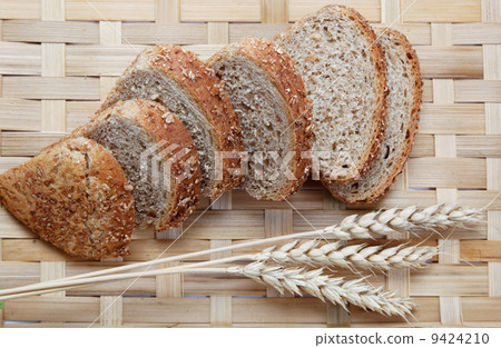 Fresh bread with ears of wheat Fresh bread with ears of wheat 9424210