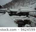 Akita prefecture · Cranes hot spring hot spring snow scene 9424599