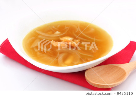 蔥湯西部食物白色背景 9425110