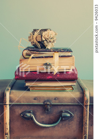 Vintage Albums on an Old Trunks, pastel color Vintage Albums on an Old Trunks, pastel color 9426033