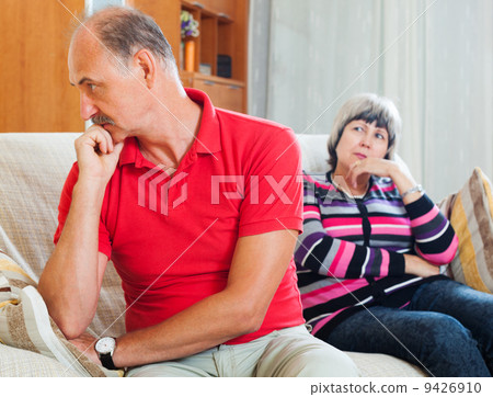 Mature couple after quarrel 9426910