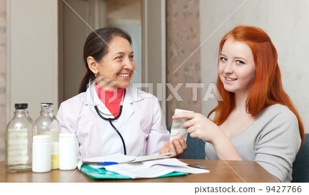 teenager listening the doctor teenager listening the doctor 9427766