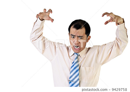 Angry business man portrait 9429758