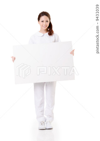 nurse with blank board nurse with blank board 9431039