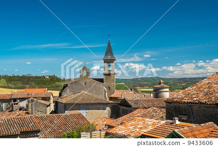 View over Lautrec village rooftops, France View over Lautrec village rooftops, France 9433606