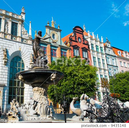Neptune's Fountain in Gdansk, Poland 9435148