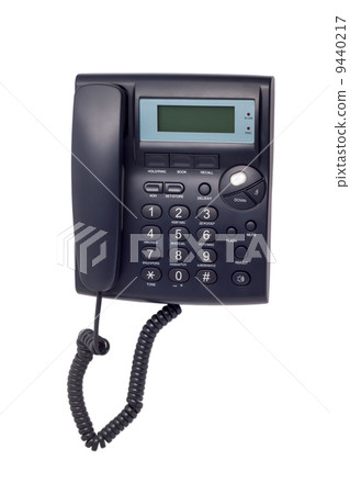 modern black phone call ord isolated on white background clippin 9440217