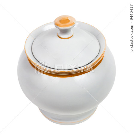 cup sugar-bowl isolated on white background (clipping path) 9440417