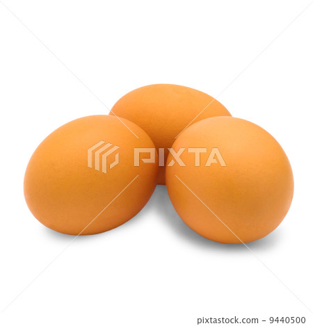 three eggs isolated on white background 9440500
