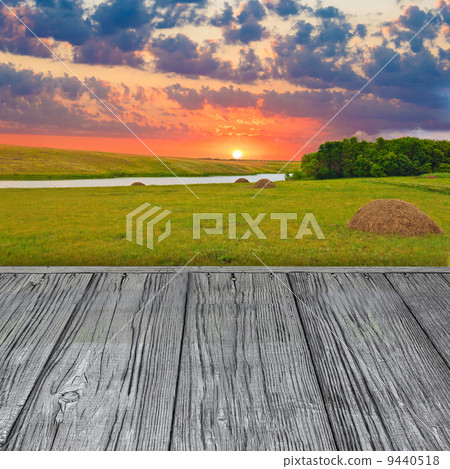 river hay haystack summer forest sky landscape morning dawn natu river hay haystack summer forest sky landscape morning dawn natu 9440518