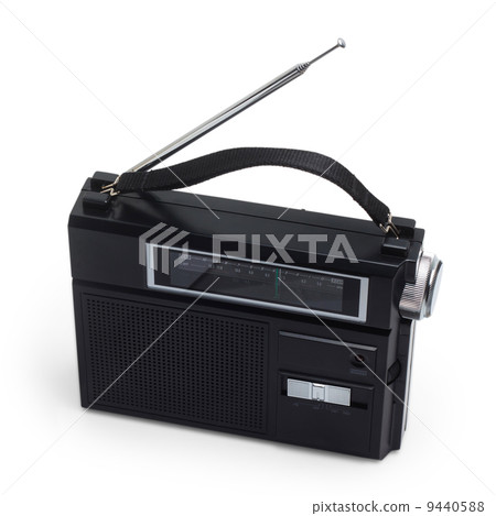 radio fm portable transistor old tuner set isolated fashioned 9440588